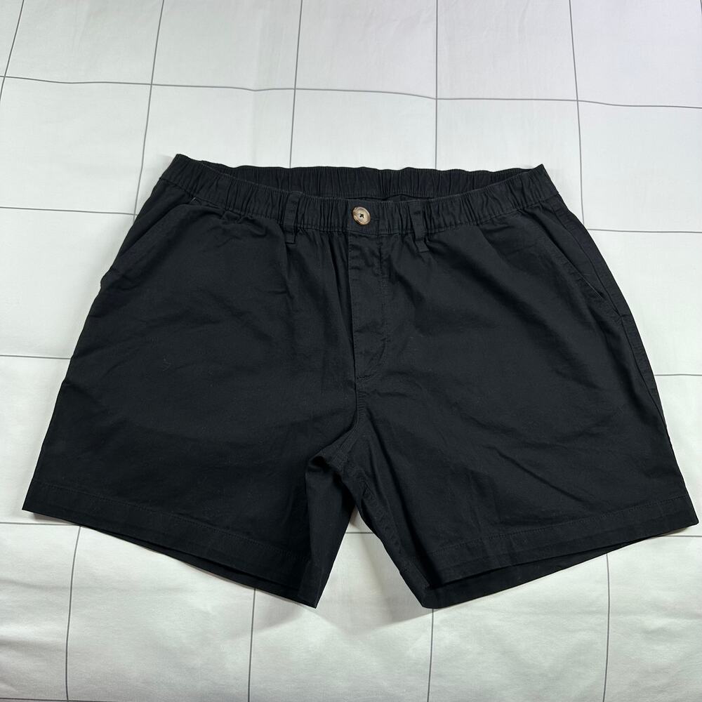Chubbies Shorts Mens Large Black Chino 5.5" Casual Cotton Stretch Preppy Travel